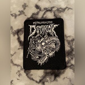 Vintage Embroidered Dethklok Metalocalypse Skull Patch